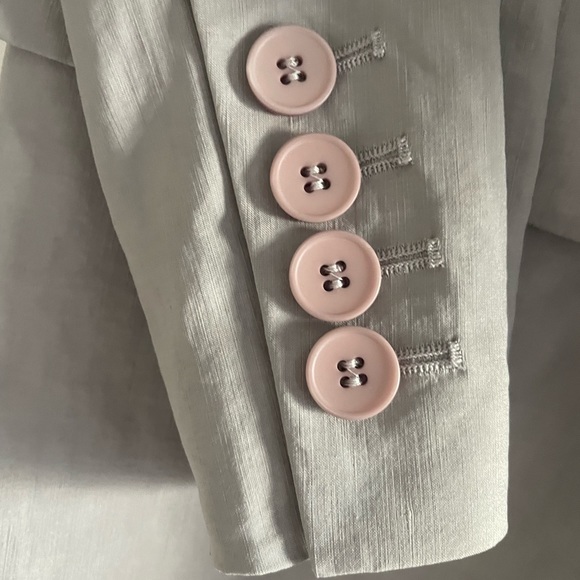 DKNY Long-Sleeve Oversized Linen-Blend Jacket, Cement - Picture 9 of 12